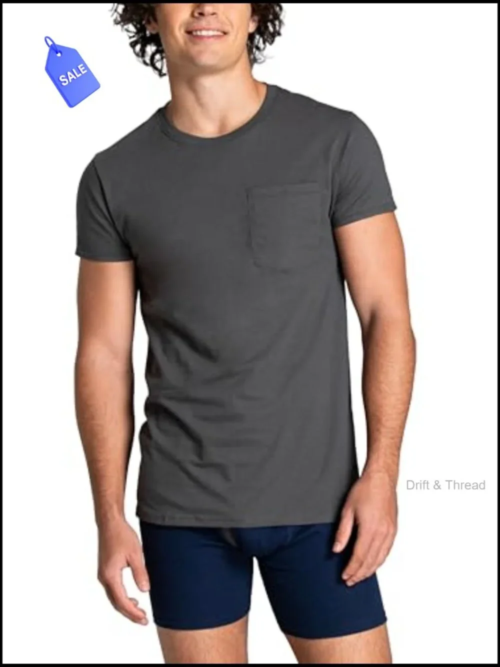 6 Pack Men's Cotton Crew Neck Undershirts Short Sleeve Moisture Wicking